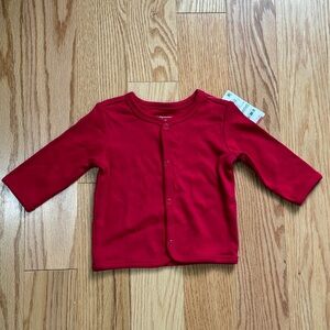 Red Long sleeve shirt 0-3m